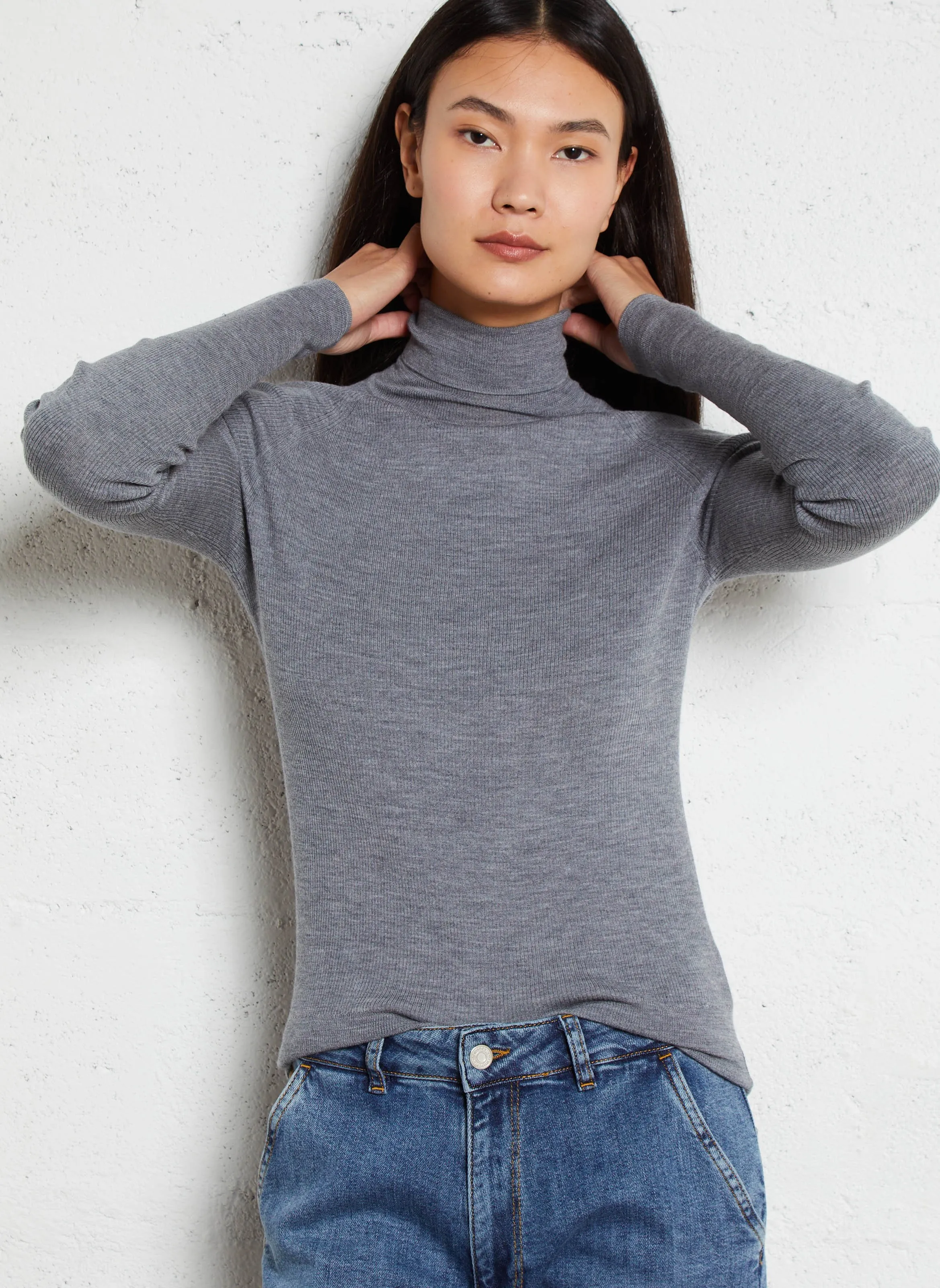  EKYOG   MAKIN - Maglione a collo alto in lana | Grigio
