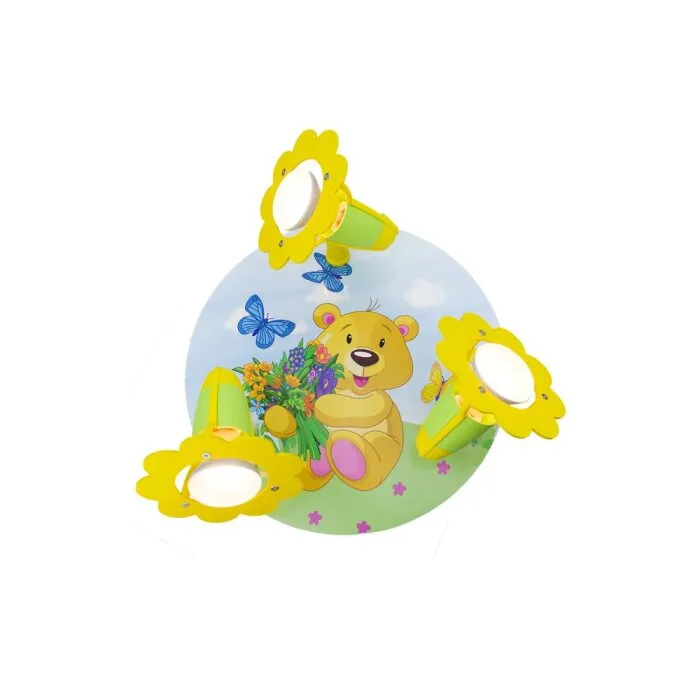Elobra TEDDYBÄR Applique rotondo Giallo, Verde, 3-Luci