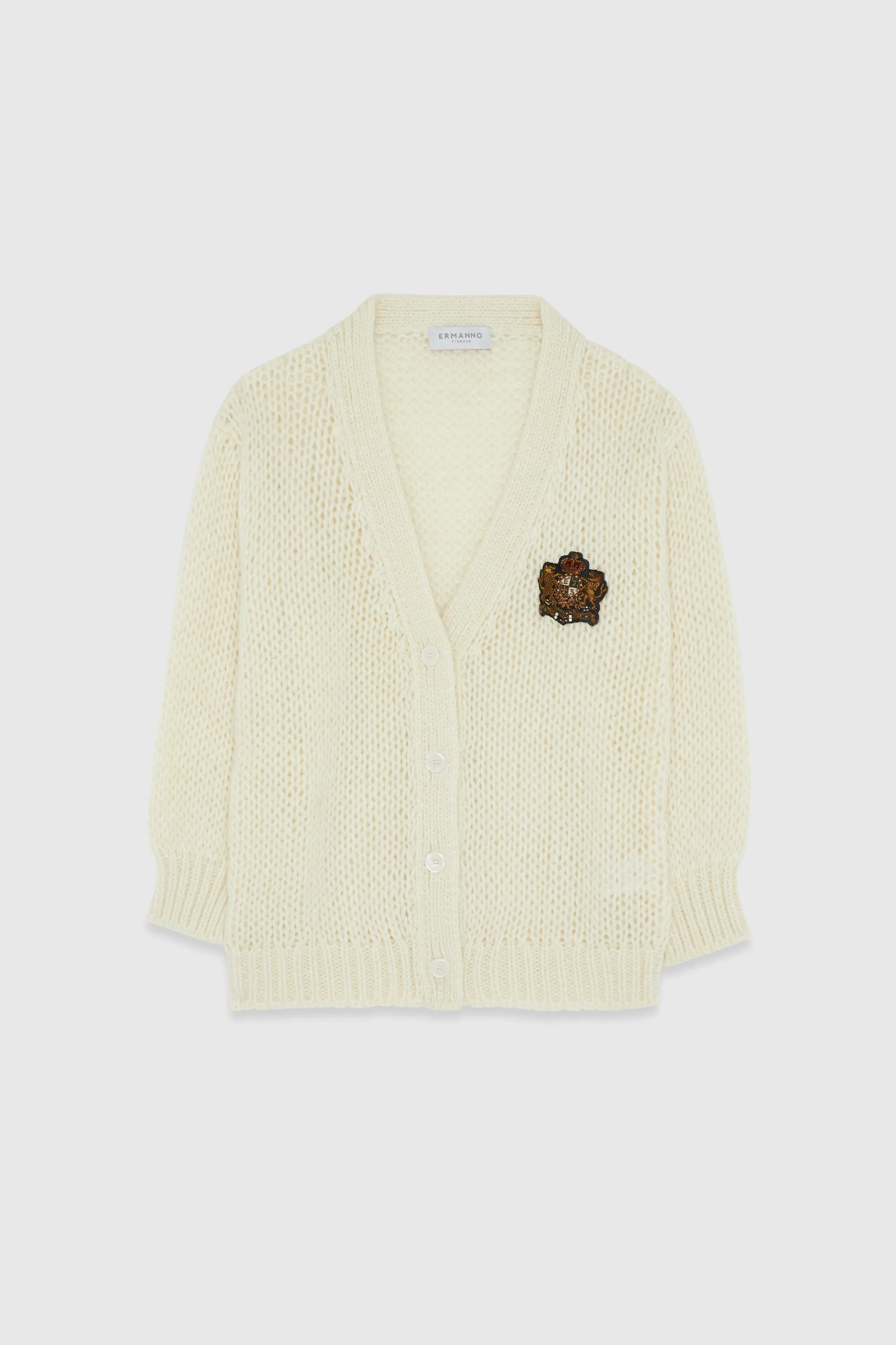 Ermanno Firenze Cardigan Con Patch