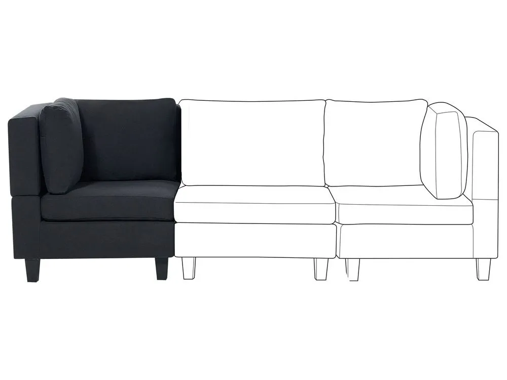Fabric Corner Section Black UNSTAD
