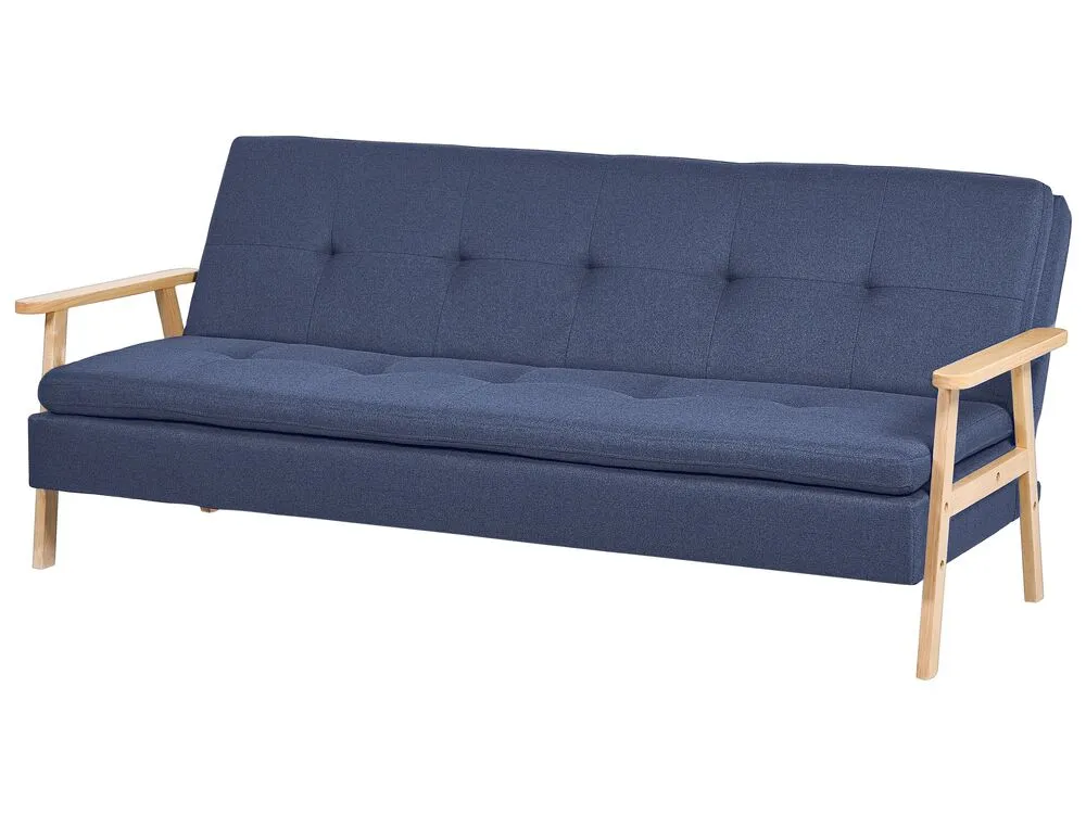 Fabric Sofa Bed Blue TJORN