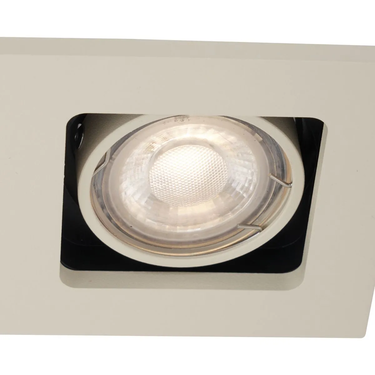 Faretto da incasso moderno beige GU10 50 mm girevole e orientabile - Qure