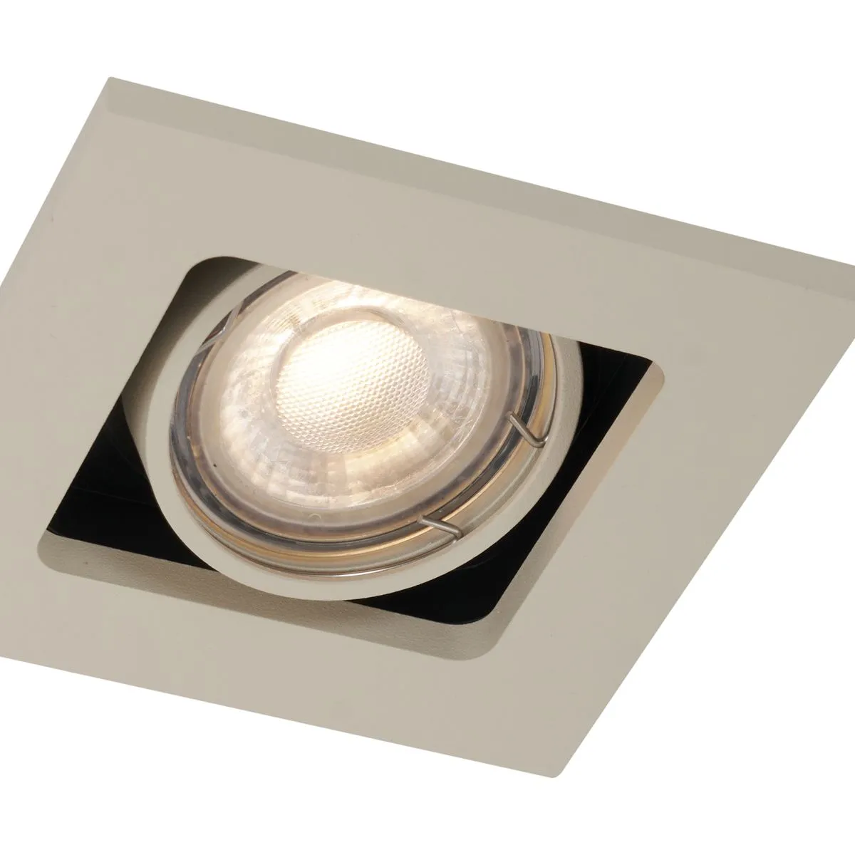 Faretto da incasso moderno beige GU10 50 mm girevole e orientabile - Qure