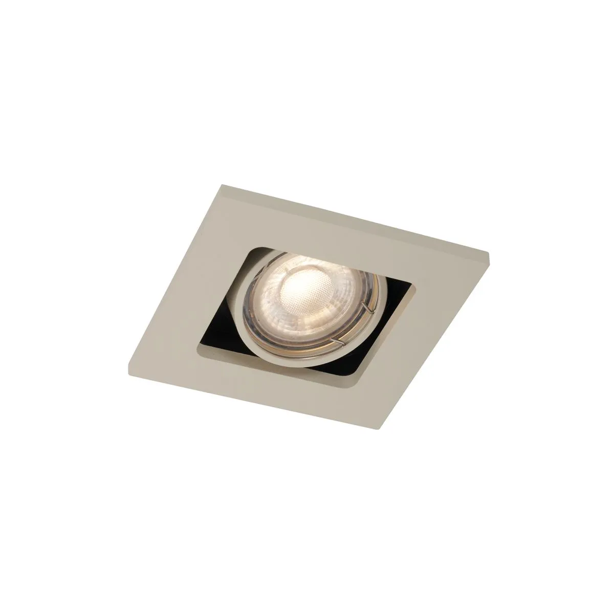 Faretto da incasso moderno beige GU10 50 mm girevole e orientabile - Qure