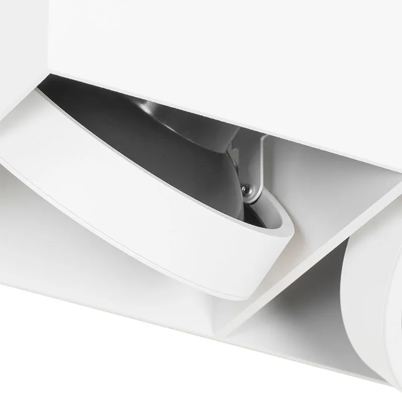 Faretto di design bianco rettangolare AR111 2 luci - Box