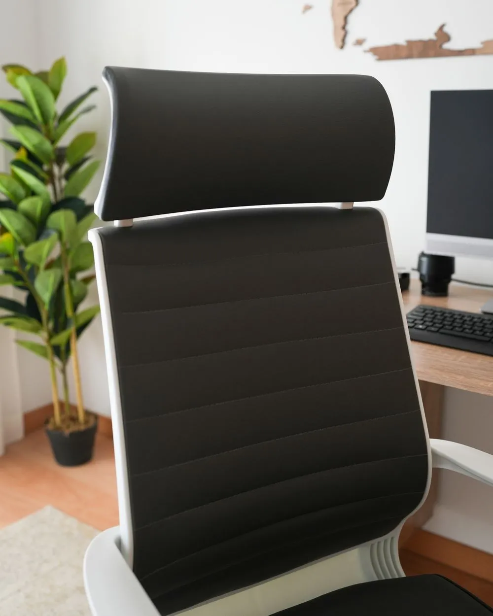 Faux Leather Swivel Office Chair Grey LEADER