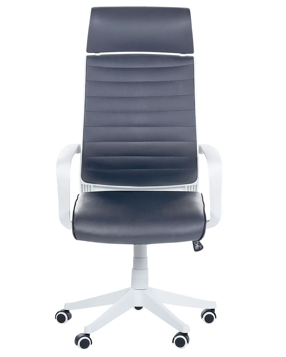 Faux Leather Swivel Office Chair Grey LEADER
