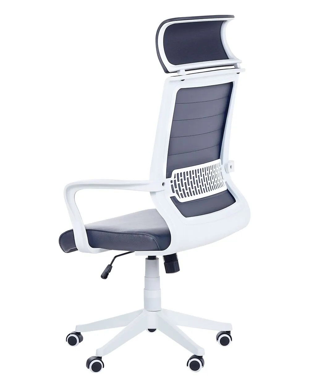 Faux Leather Swivel Office Chair Grey LEADER