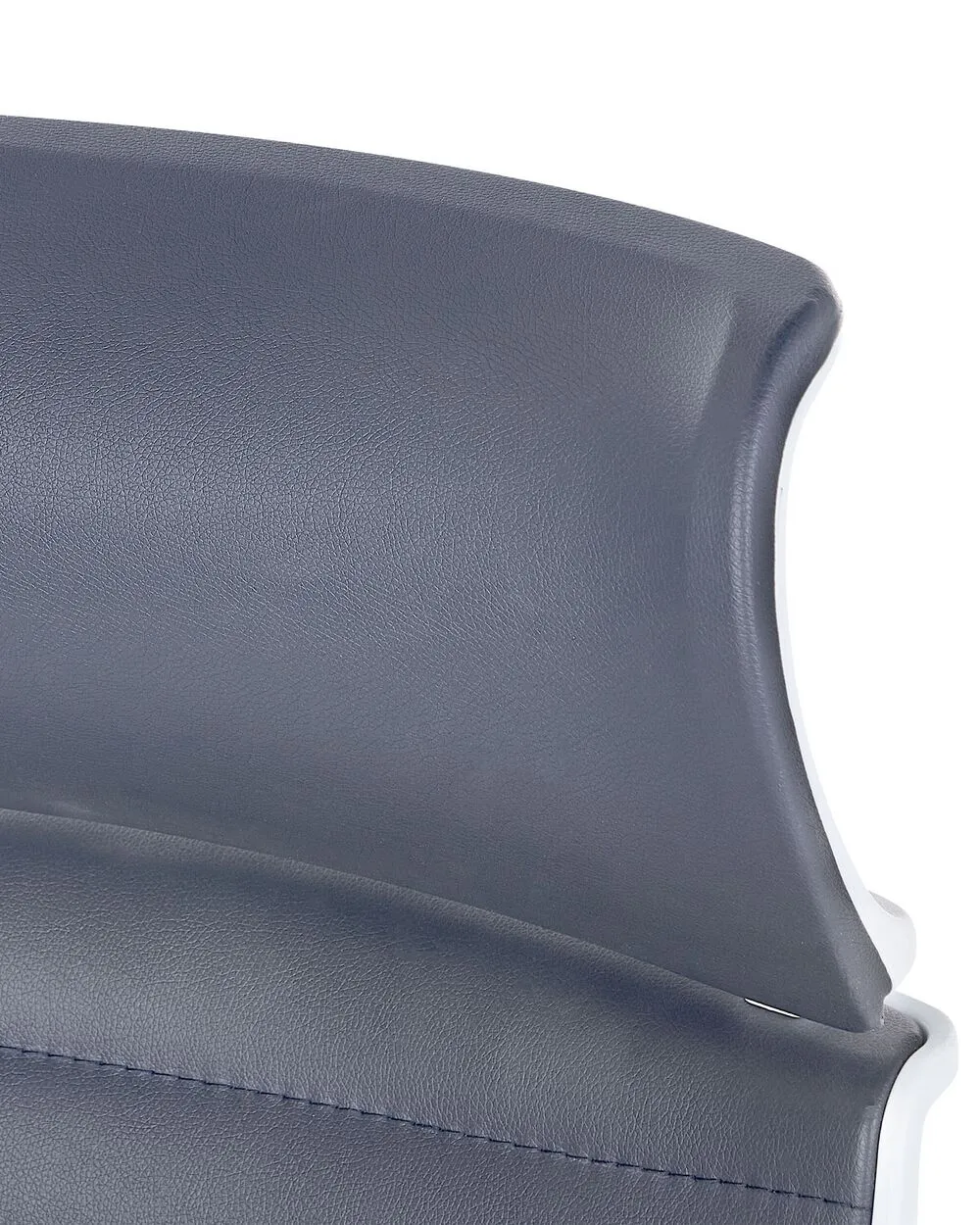 Faux Leather Swivel Office Chair Grey LEADER