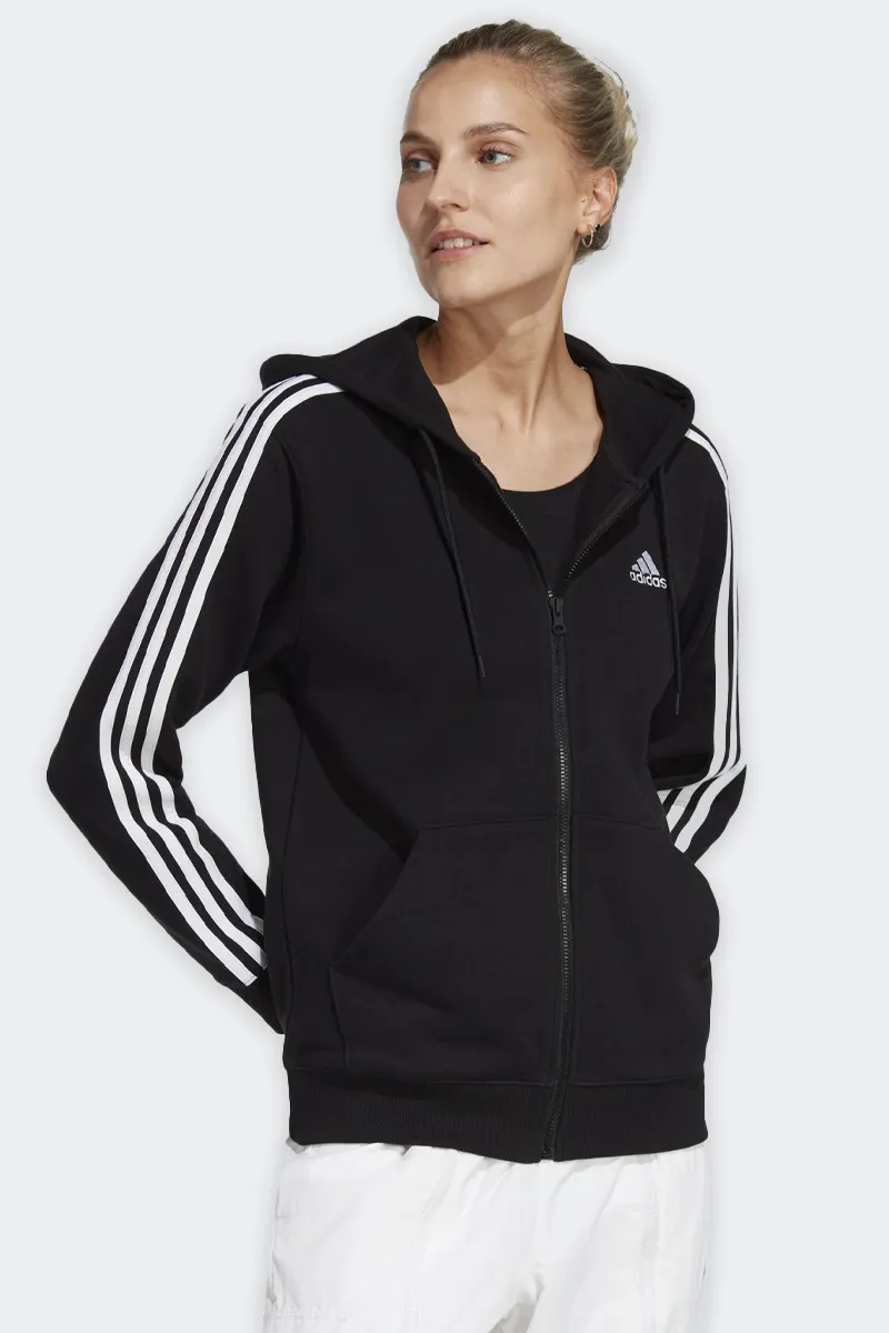 FELPA A ZIP CON CAPPUCCIO SPORTIVA NERA