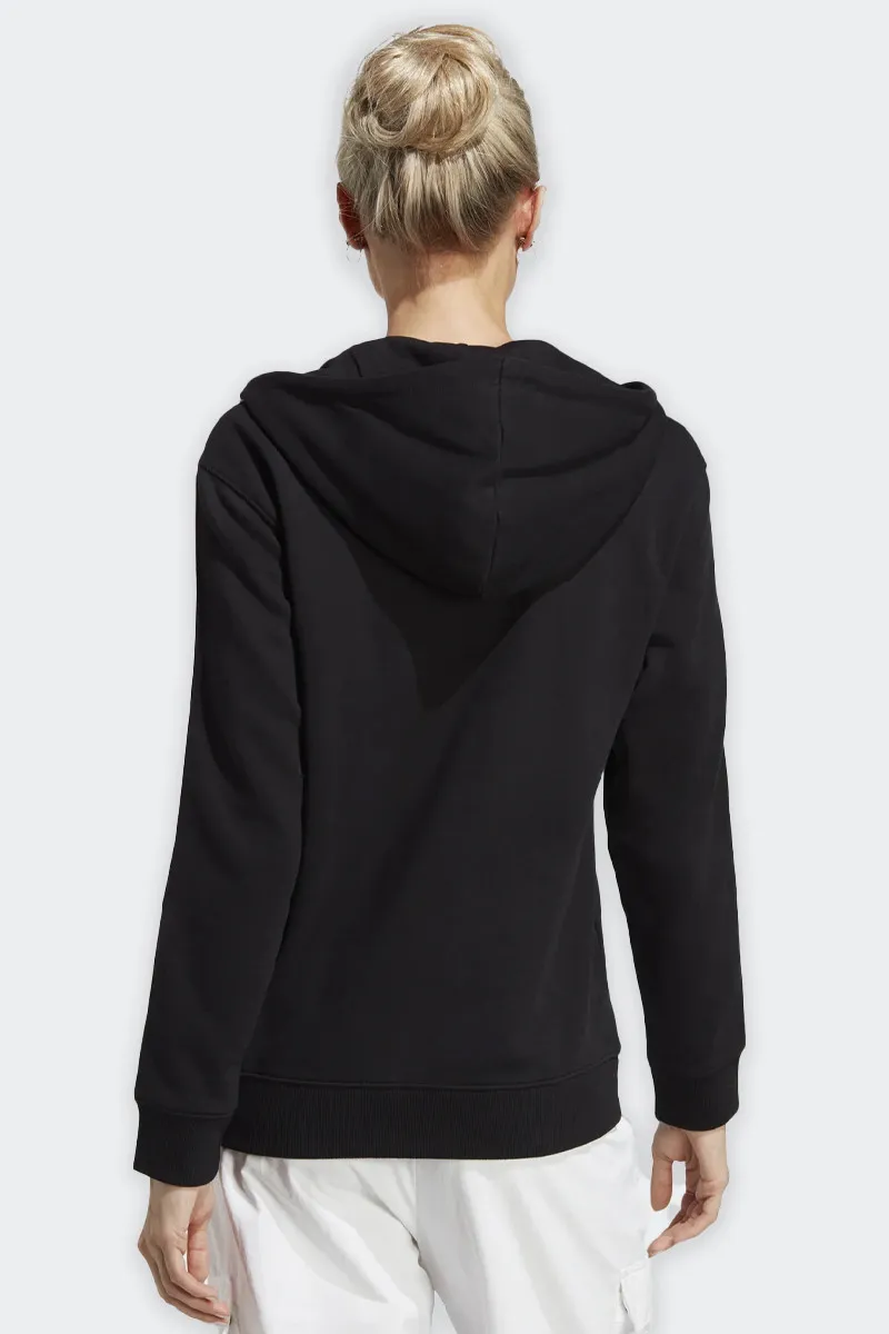 FELPA A ZIP CON CAPPUCCIO SPORTIVA NERA