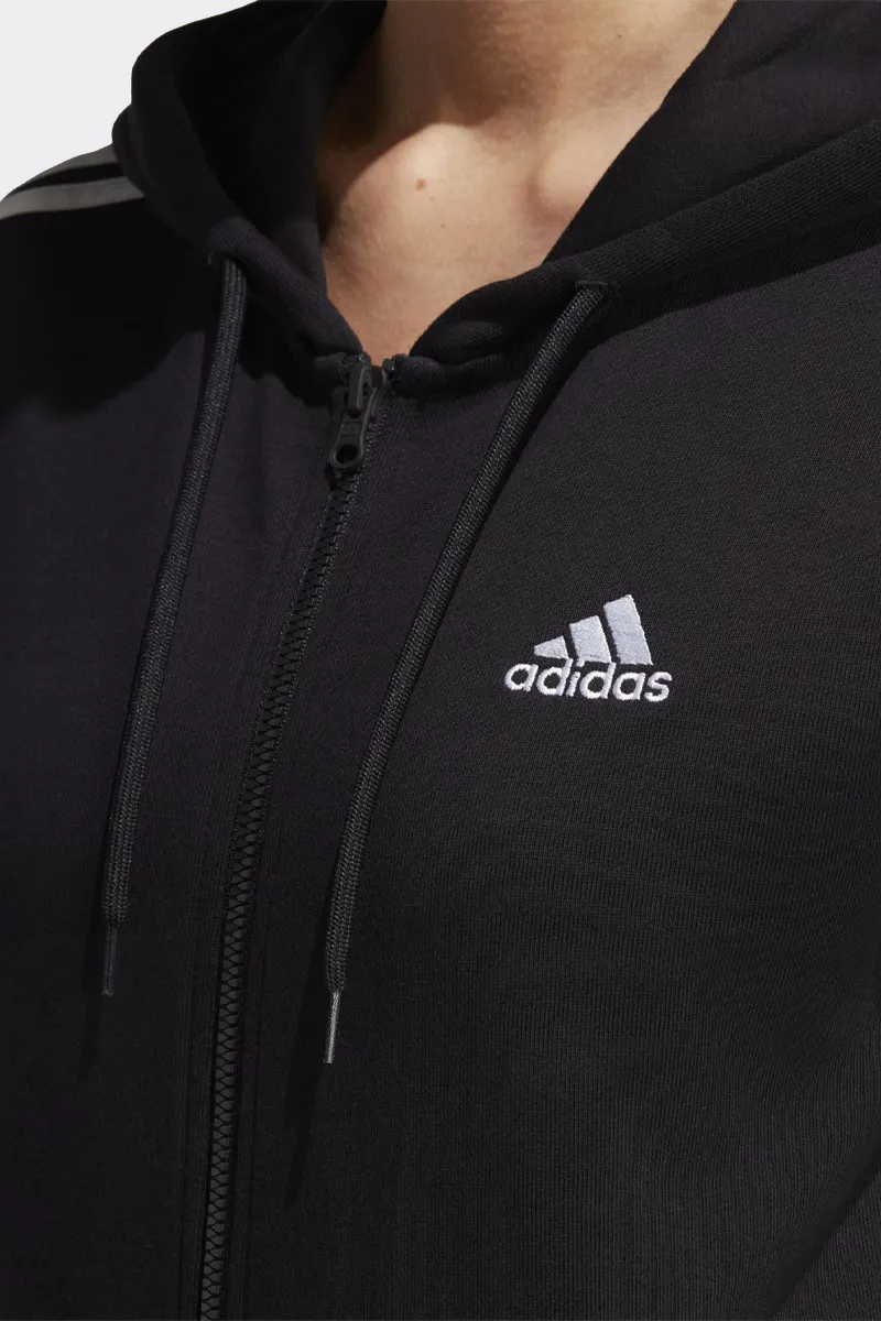 FELPA A ZIP CON CAPPUCCIO SPORTIVA NERA