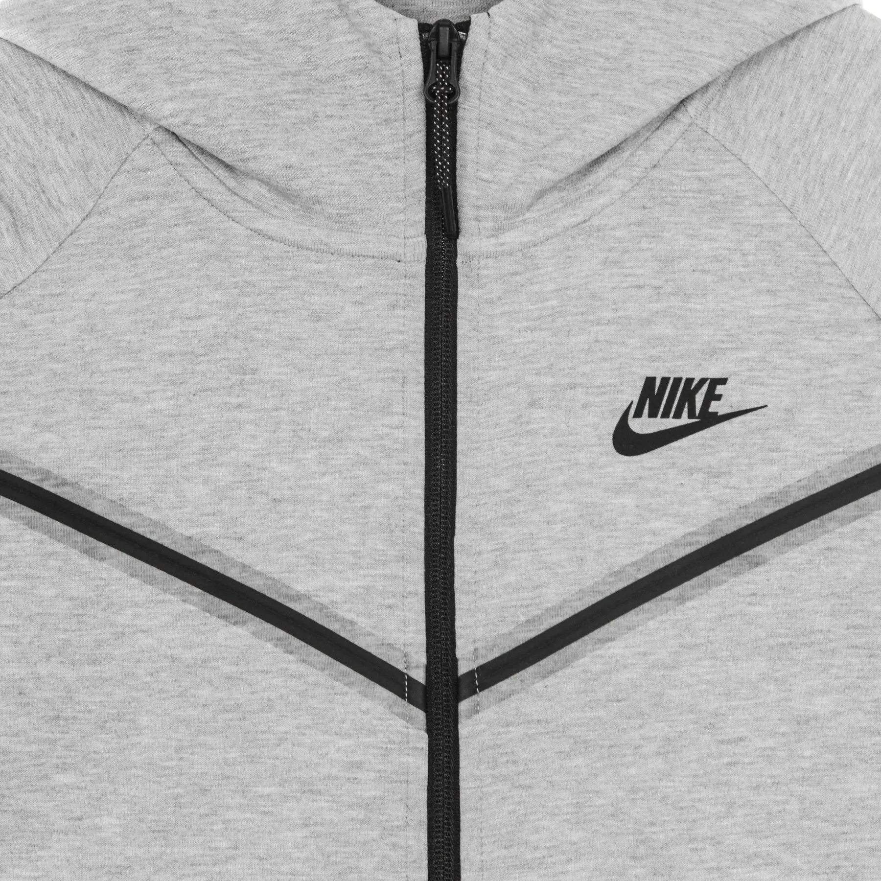 Felpa Leggera Cappuccio Zip Donna Sportswear Tech Fleece Dk Grey Heather/black