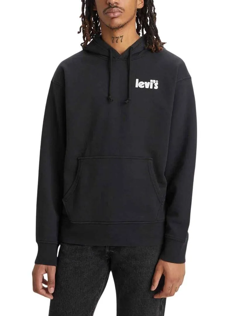 Felpa Levis Relaxed Graphic per Uomo Nero
