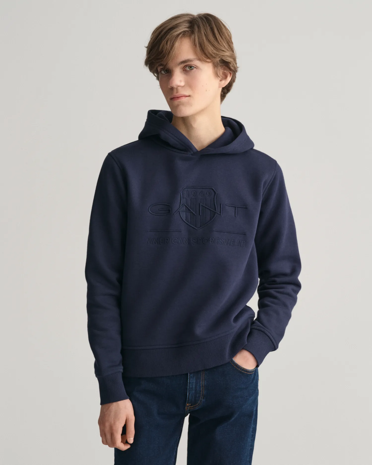Felpa Tonal Shield con cappuccio Teens