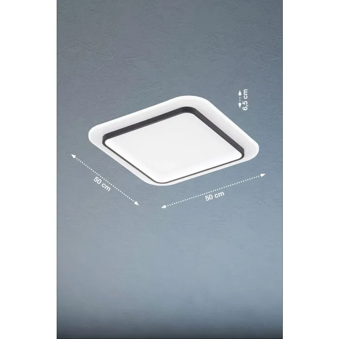 Fischer & Honsel Blithe Plafoniera LED Nero, Bianco, 1-Luce