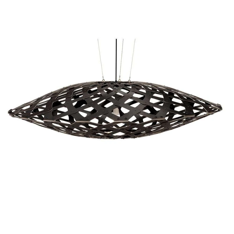 Flax Lampada a Sospensione Ø150 Nero 2 Lati - David Trubridge | Acquista online