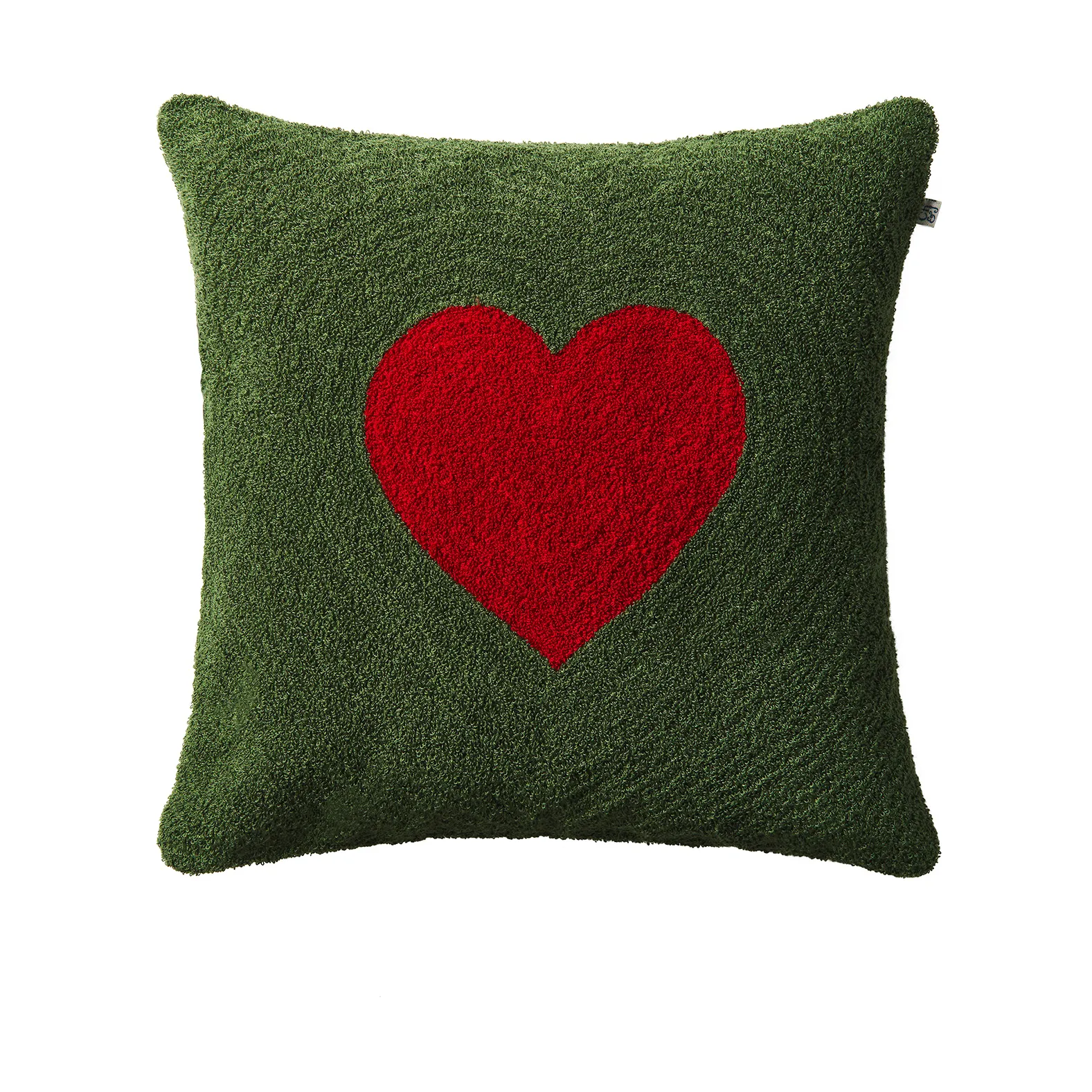 Fodera per cuscino Love 50x50 cm.jg{font-size:18px}Verde foresta-rosso