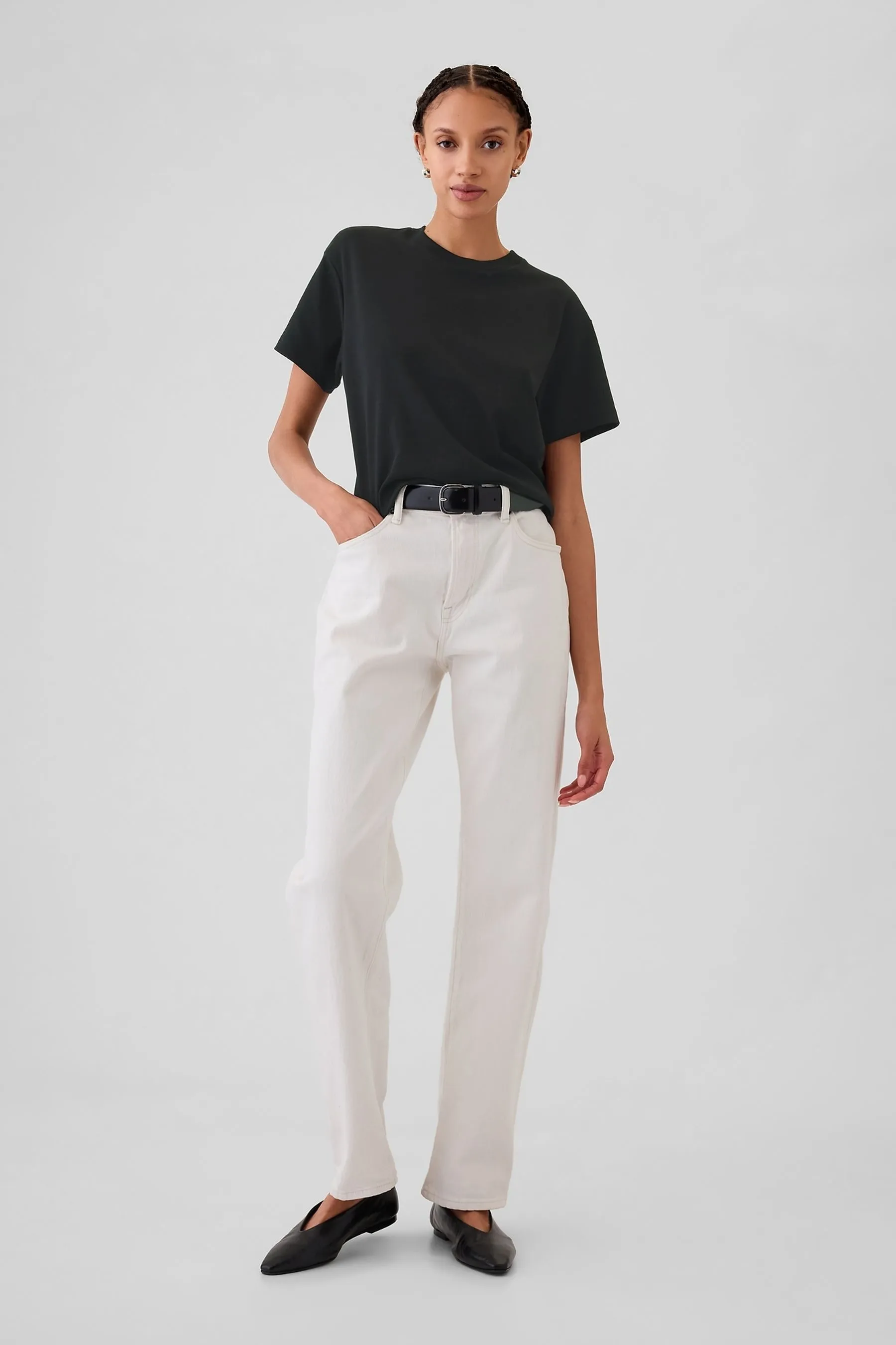 Gap Crew Neck Short Sleeve Oversized T-Shirt    