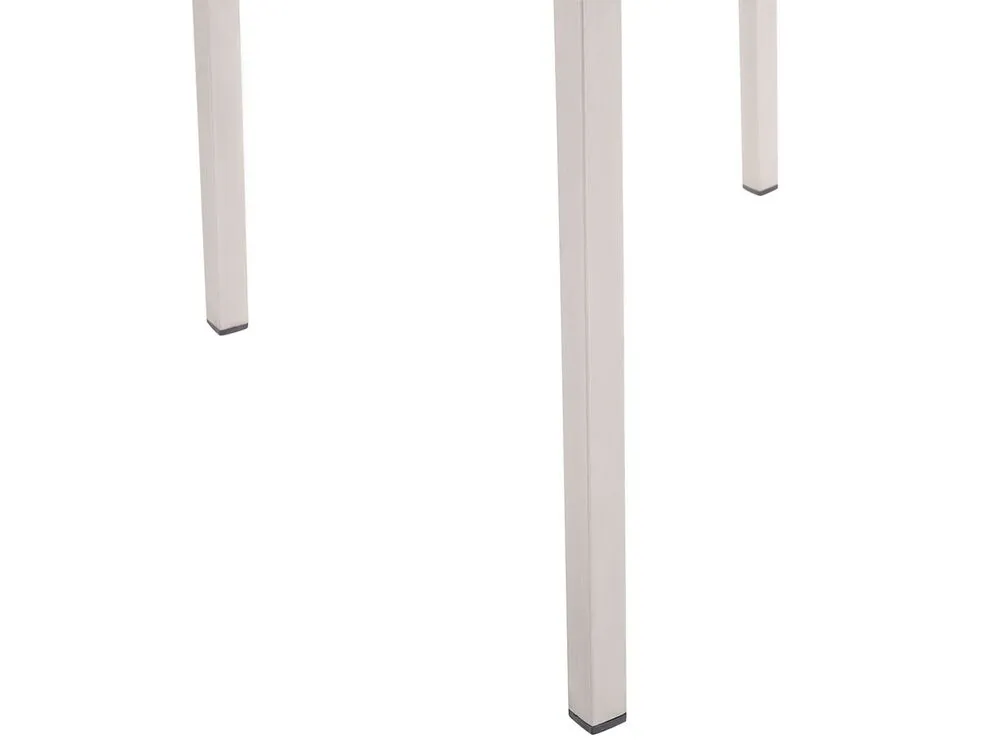 Garden Dining Set 6 Seater COSOLETO/GROSSETO Tempered Glass Marble Effect White/ Beige