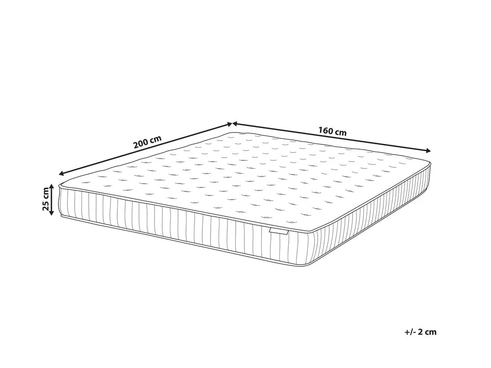 Gel Memory Foam Pocket Spring Mattress PLEASANT Medium 160 x 200 cm (EU King Size)
