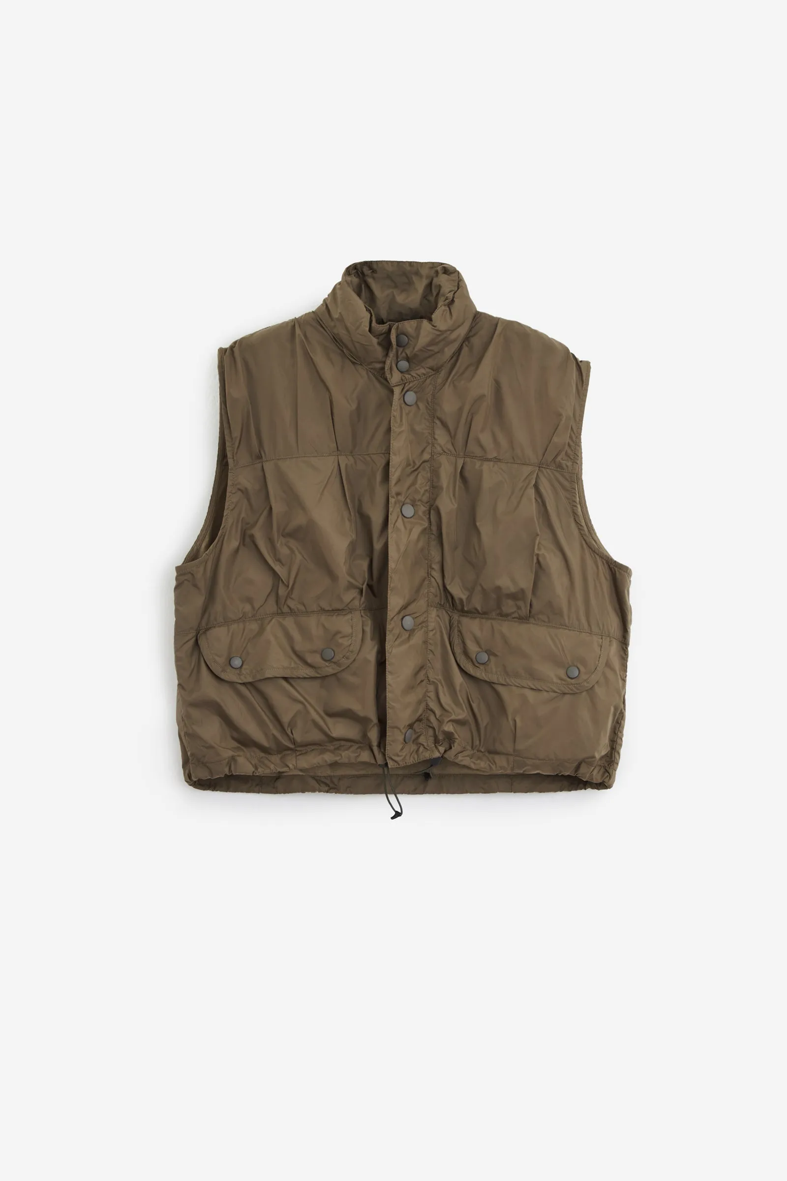 Gilet CROPPED EXHALE PUFFA in poliestere verde