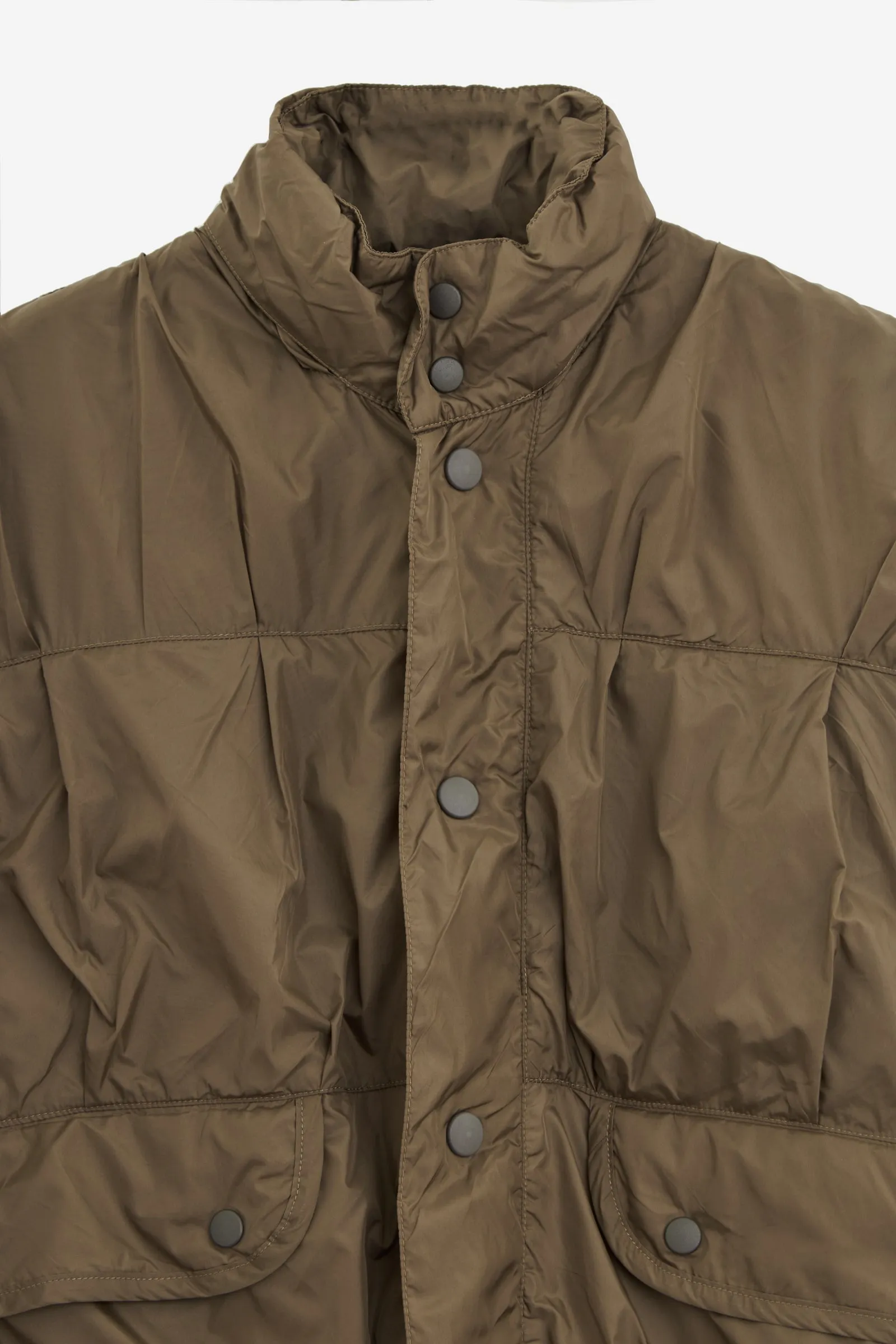 Gilet CROPPED EXHALE PUFFA in poliestere verde