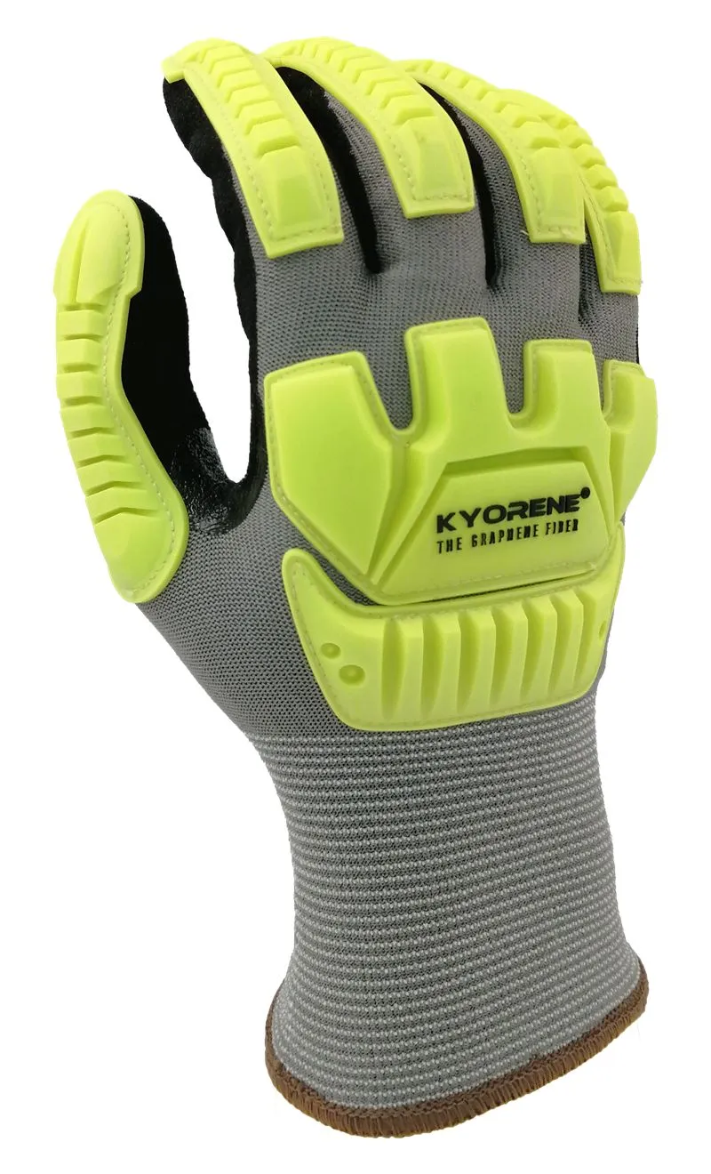 Guanti KYORENE 00-898, Tg. 10, in Poliacrilico, col. Grigio, Giallo