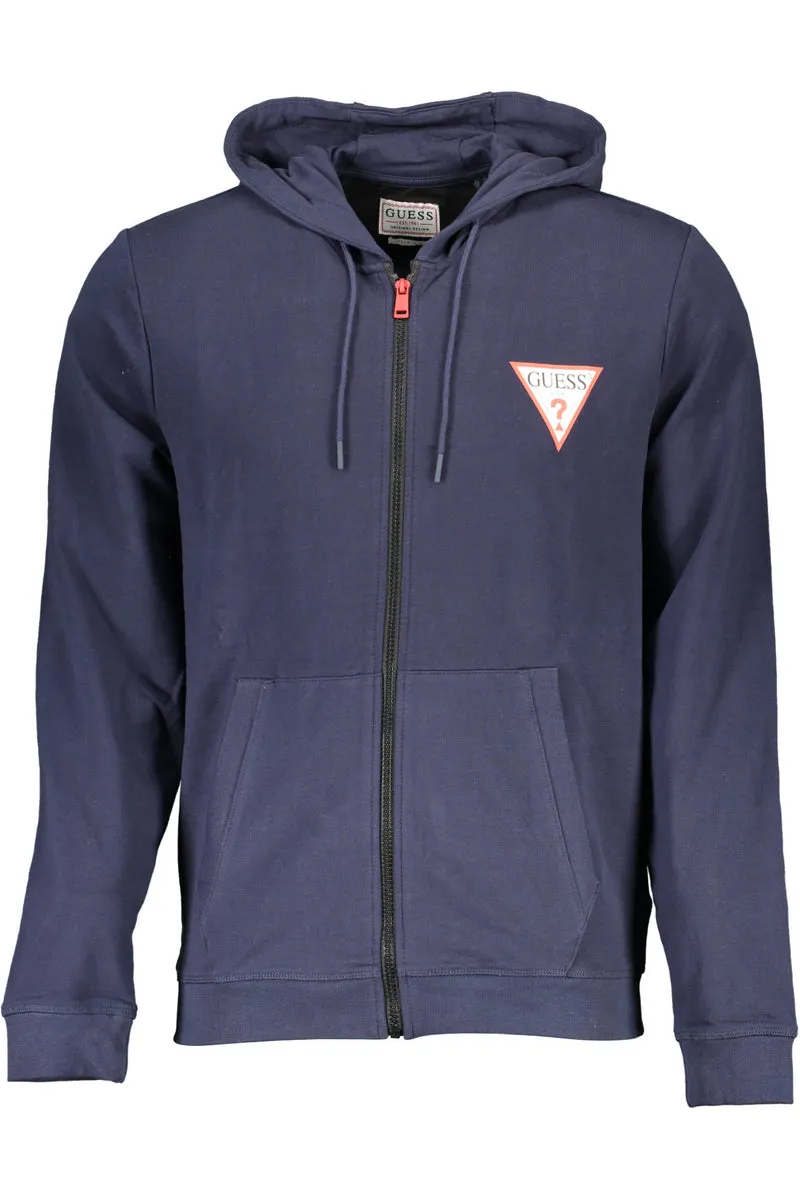 GUESS JEANS FELPA CON ZIP UOMO BLU