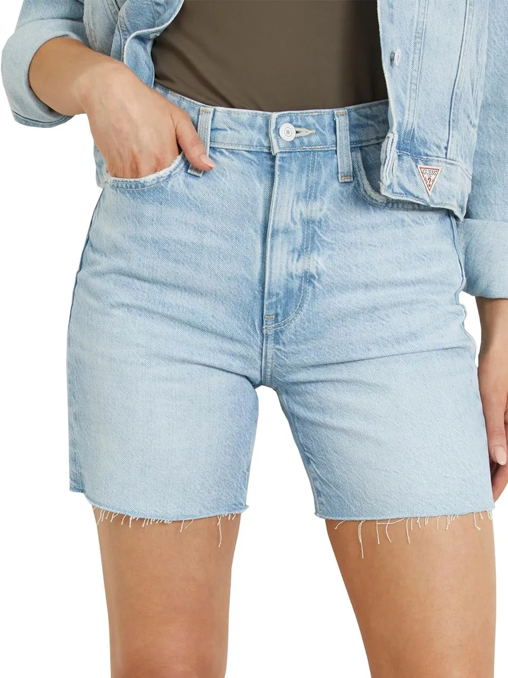 GUESS Shorts Donna - Blu modello W4GD47D5B66