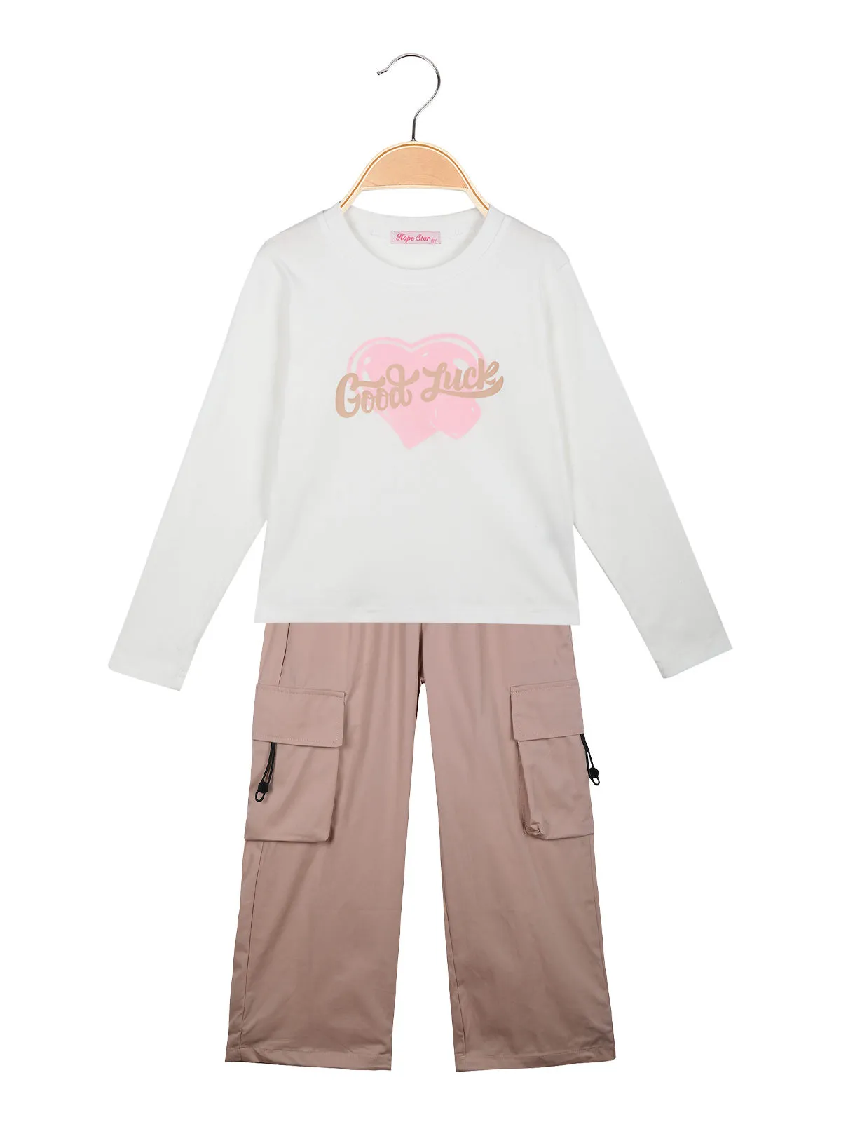 Hope Star Ensemble 2 pièces t-shirt + pantalon large fille