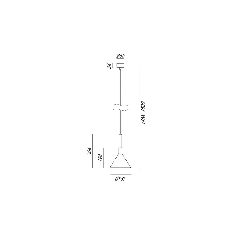 Il Fanale Alchimia Cono Lampada a Sospensione