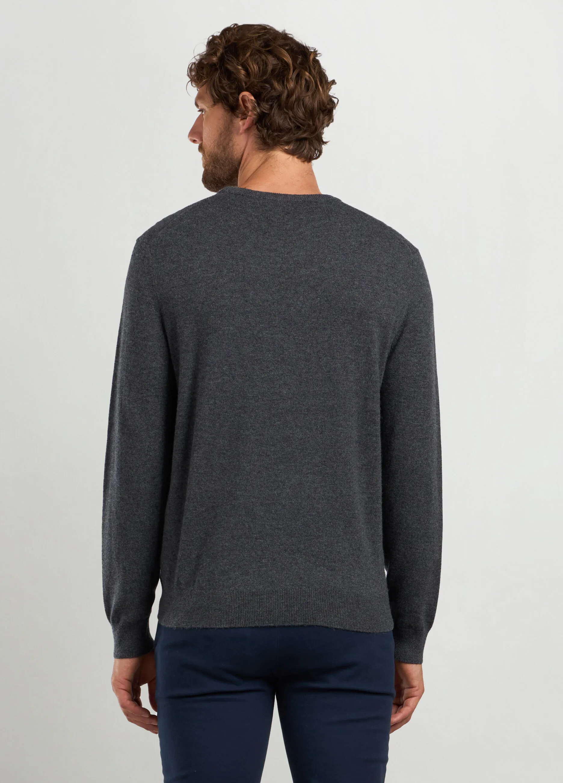 J. HART & BROS  Maglione girocollo in misto lana e cashmere uomo