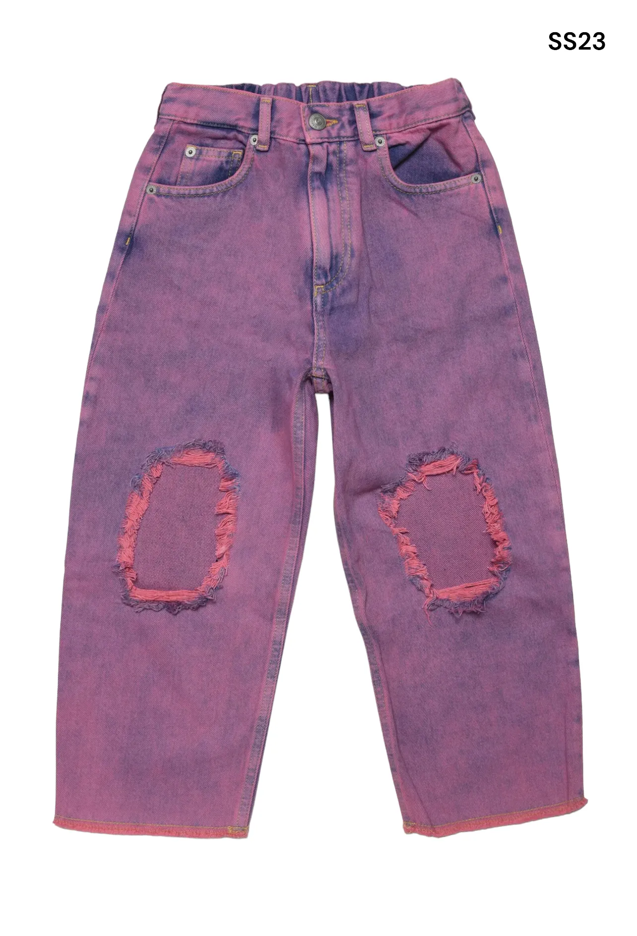 Jeans in denim rosa per bambini