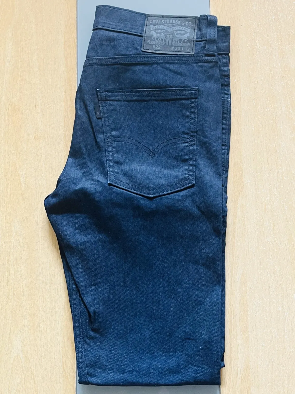 Jeans Levis 522 uomo blu navy 30” vita zip mosca nuovo (32 gambe) AFFARE-