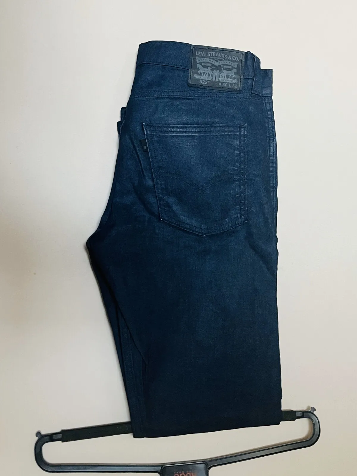 Jeans Levis 522 uomo blu navy 30” vita zip mosca nuovo (32 gambe) AFFARE-