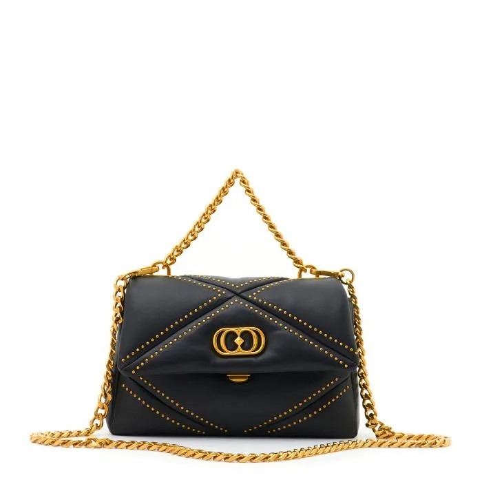 KING CROSS STEPHY MED.HAND BAG LEATHER BLACK
