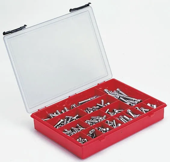 Kit viti e bulloni in Acciaio inox Liscio RS PRO, guida a Esagono incassato, 431 pezzi, filettatura M10, M12, M6, M8,
