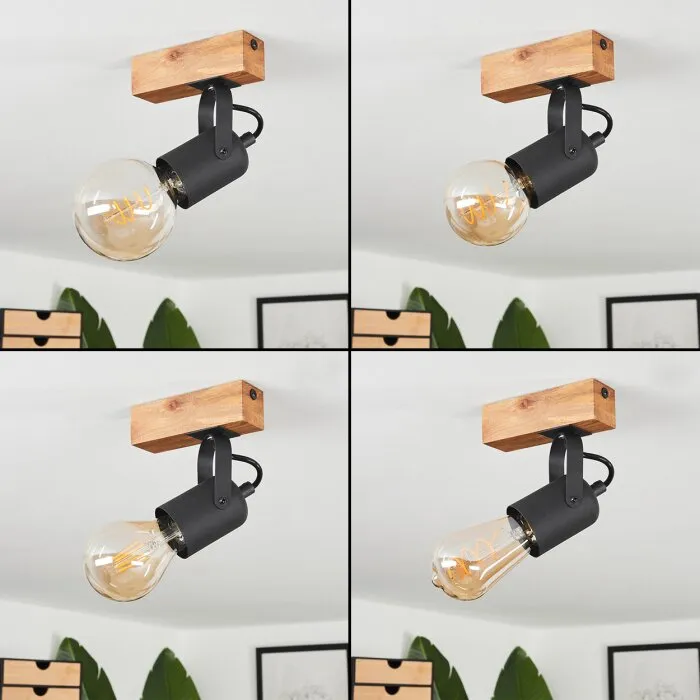 Kouk Plafoniera Écru, Nero, 1-Luce