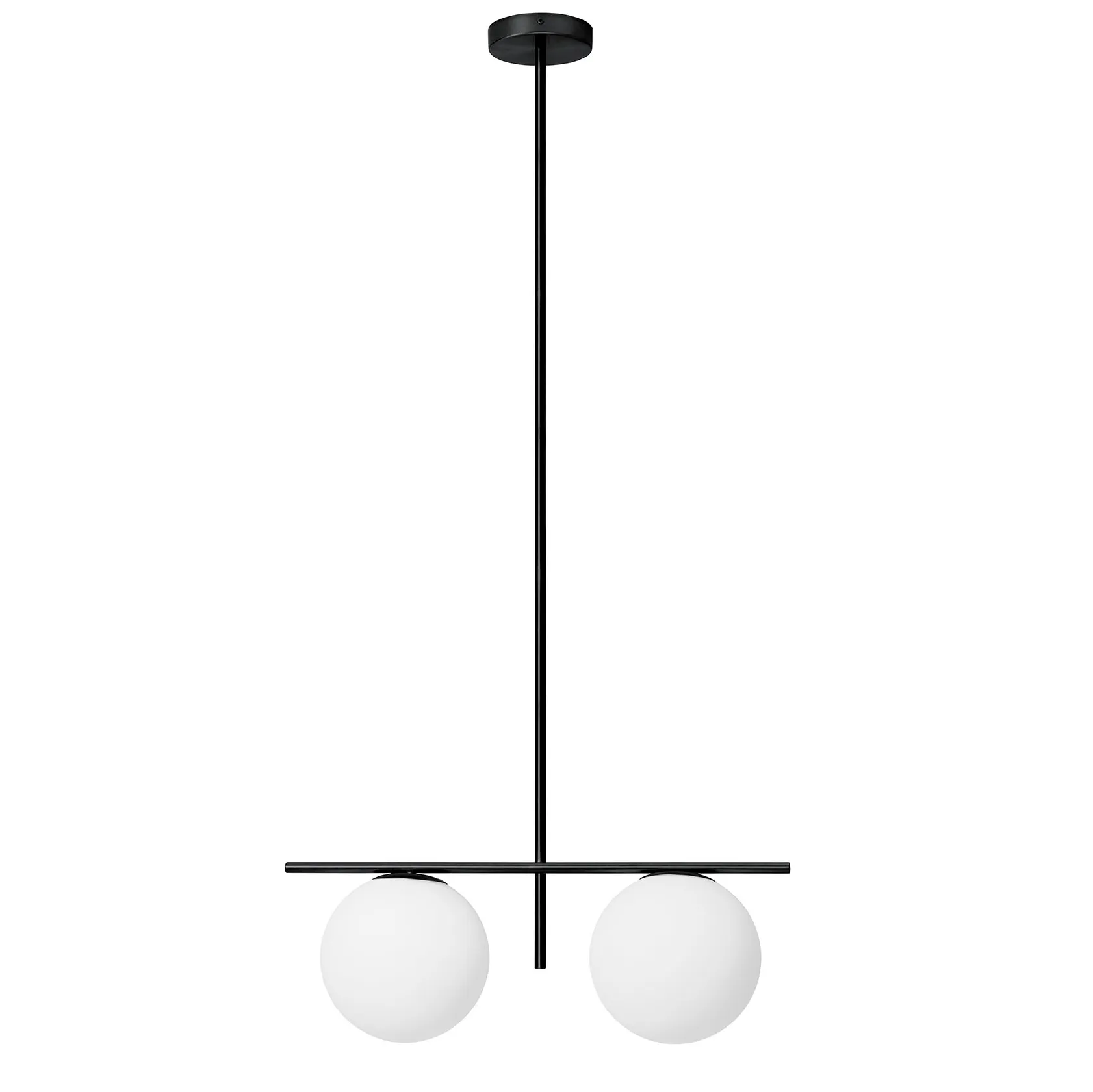 Lampada a Sospensione MILOOX – JUGEN Alluminio Nero a 2 Luci