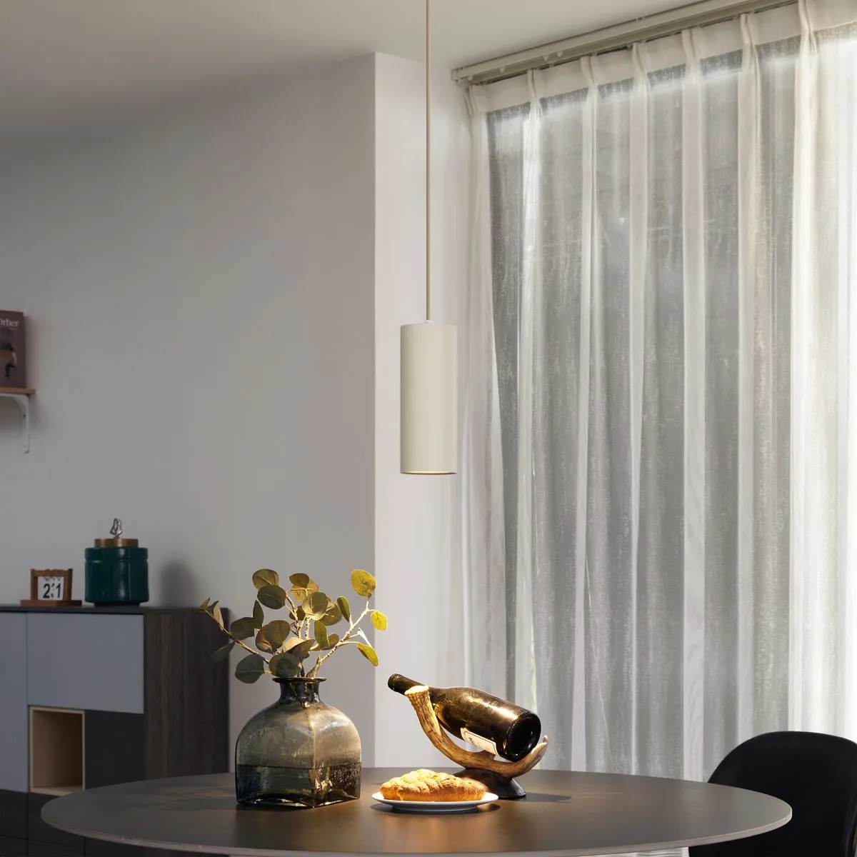 Lampada a sospensione moderna beige GU10 Ø50mm - Tubo