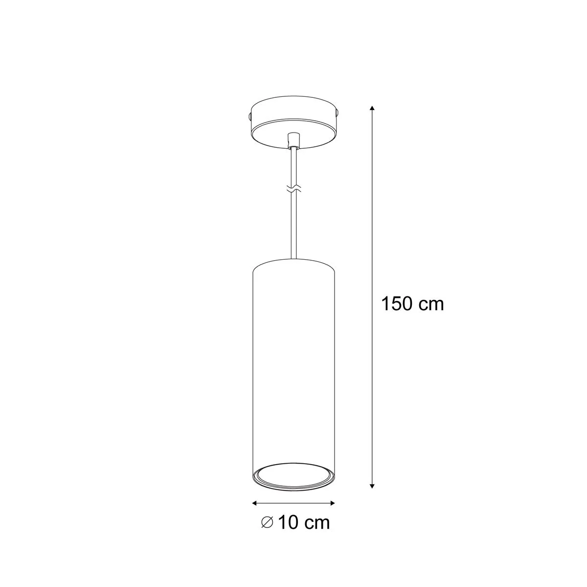 Lampada a sospensione moderna beige GU10 Ø50mm - Tubo