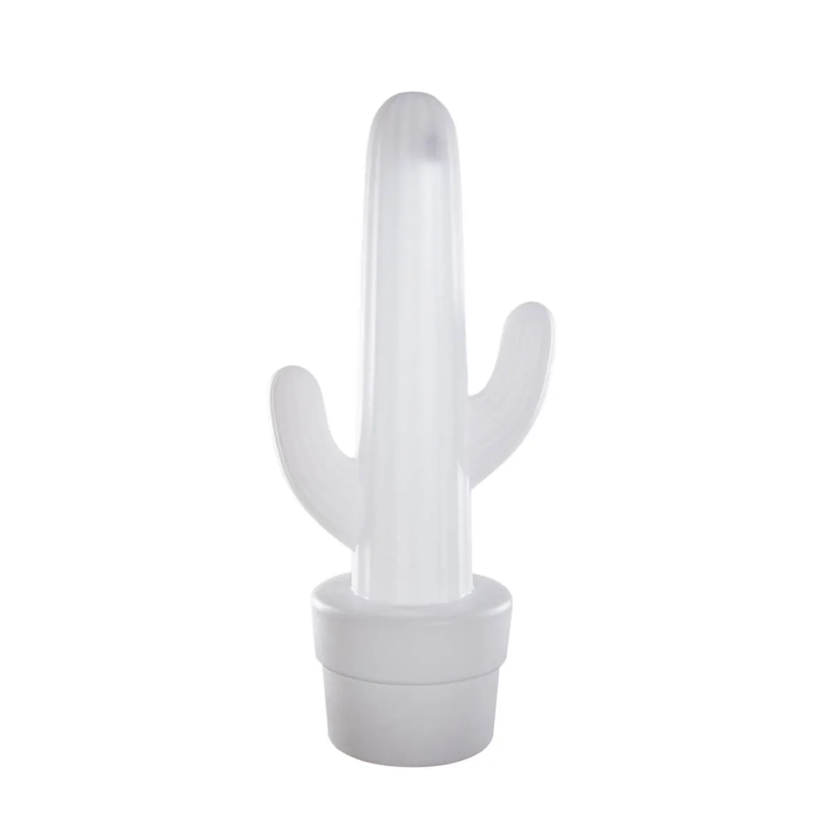 Lampada da terra da esterno bianca con LED ricaricabile IP65 - Kaktus
