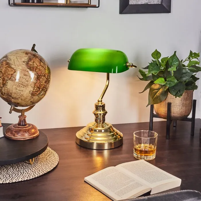 Lampada ministeriale Oro, Verde, Ottone, 1-Luce