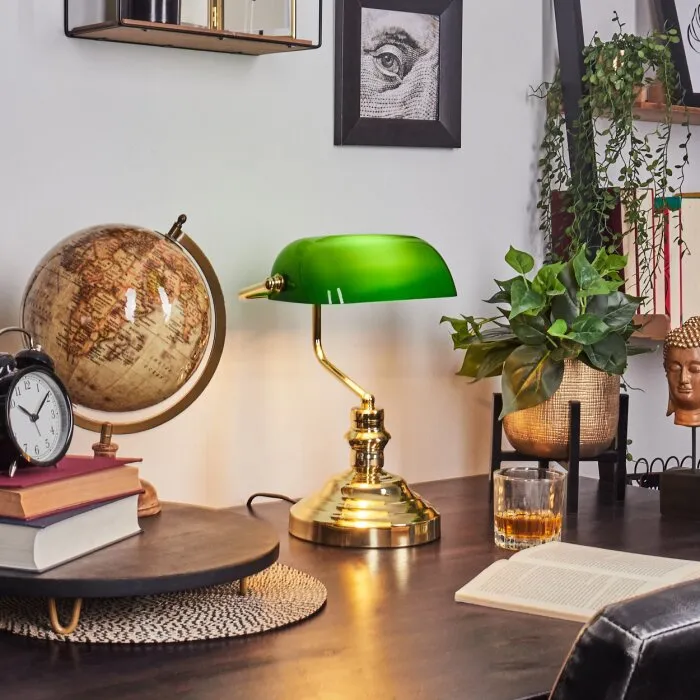 Lampada ministeriale Oro, Verde, Ottone, 1-Luce