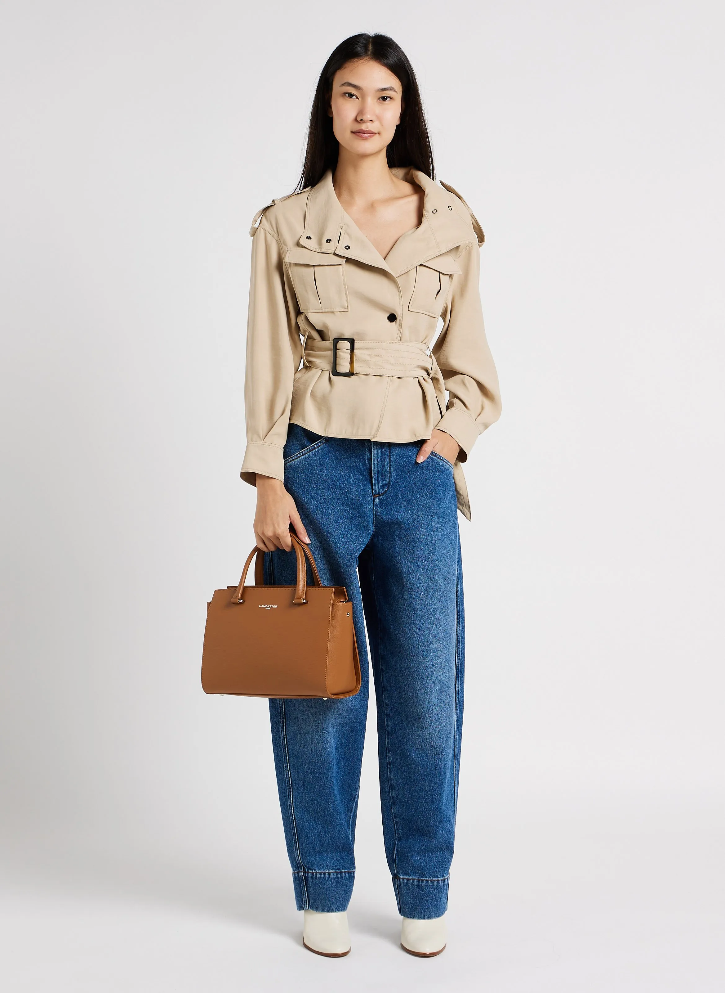  LANCASTER PARIS   SIERRA - Borsa shopper in pelle granaia | Marrone