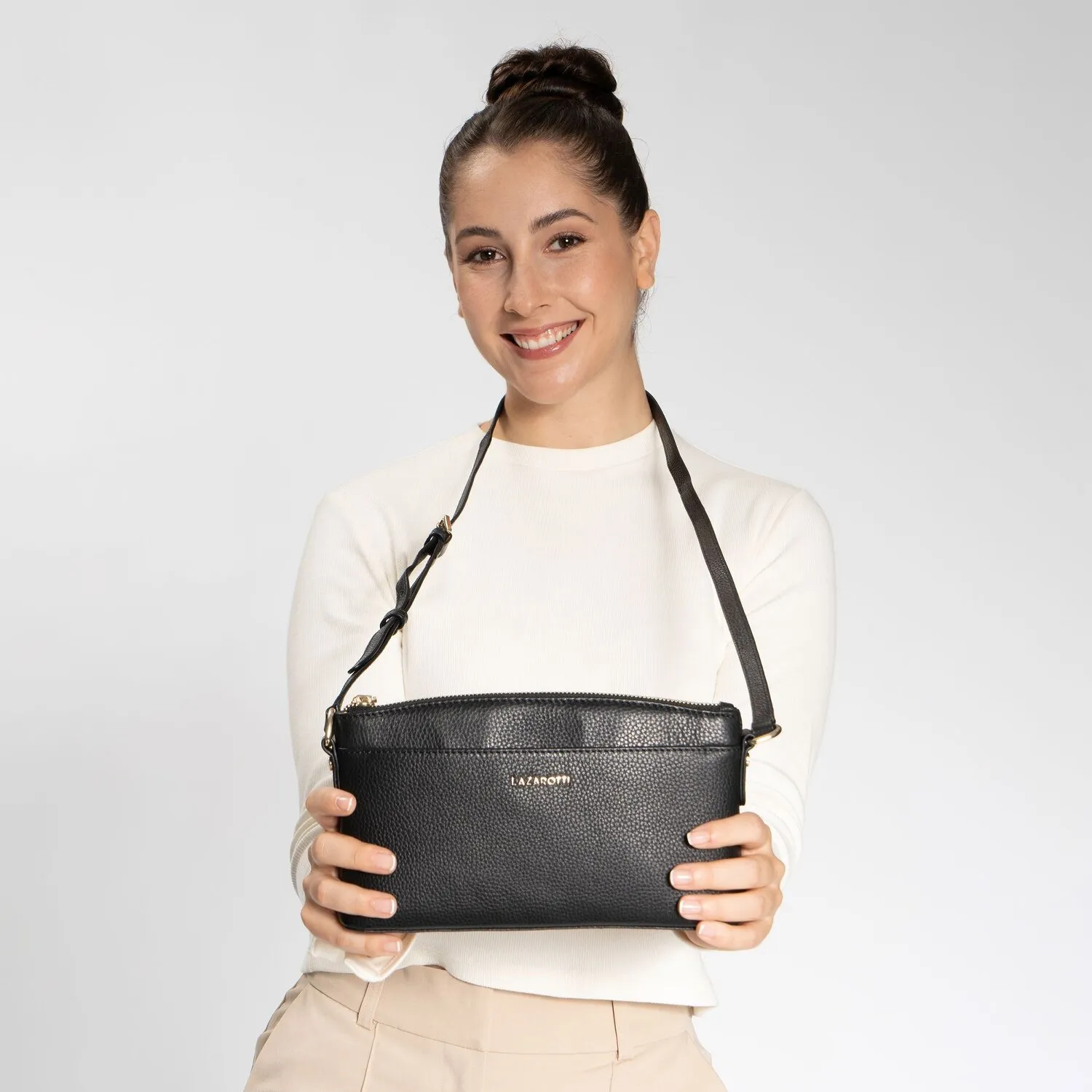 Lazarotti Bologna Leather Borsa a tracolla Pelle 24 cm