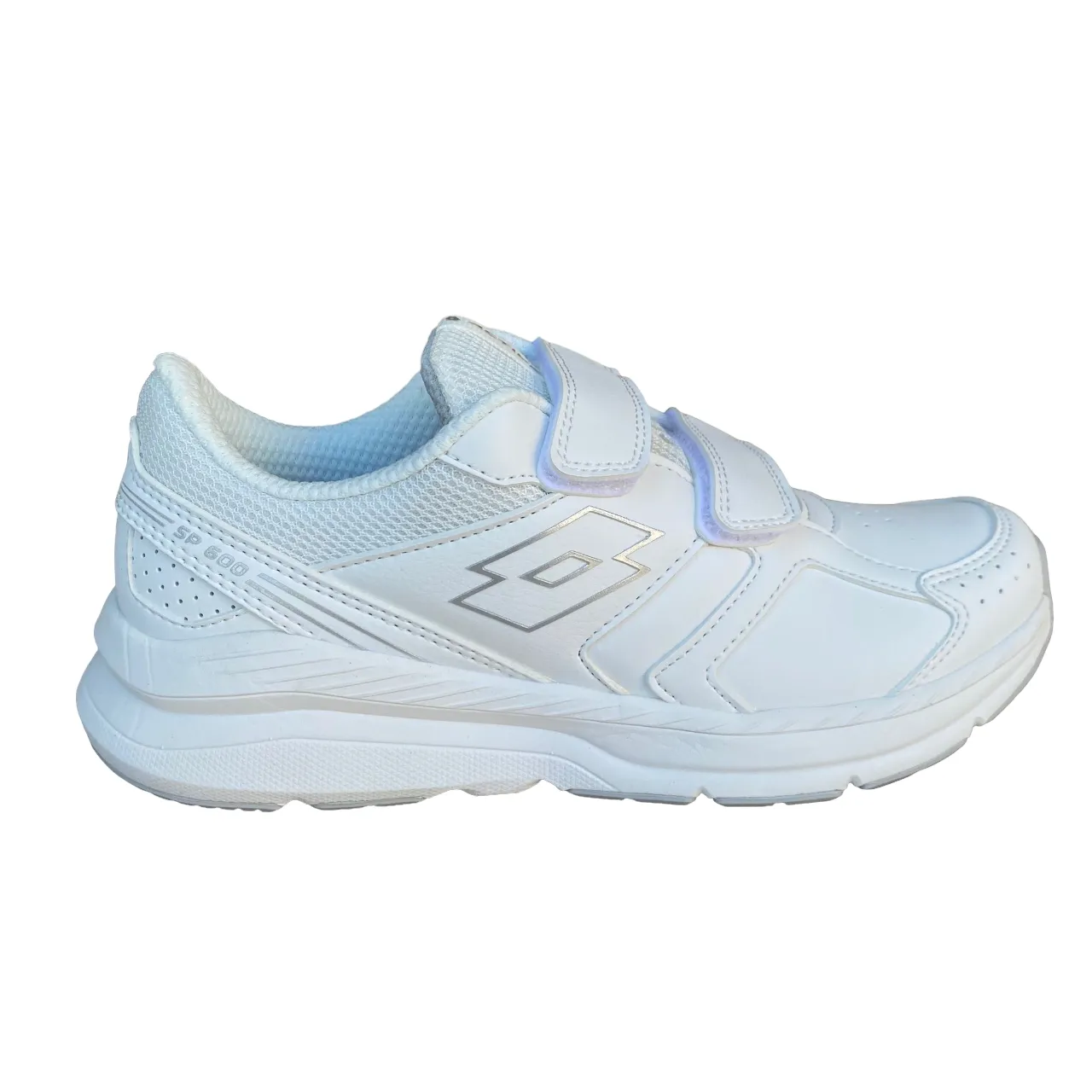 Lotto scarpa da ginnastica da donna con velcro Speedride 609 XIV S219784 1VQ bianco-argento