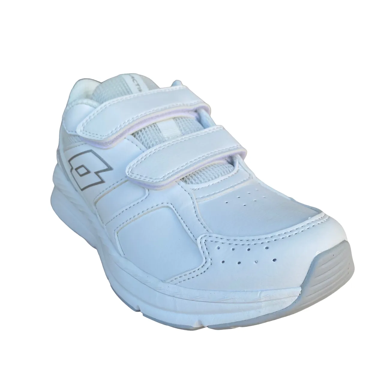Lotto scarpa da ginnastica da donna con velcro Speedride 609 XIV S219784 1VQ bianco-argento
