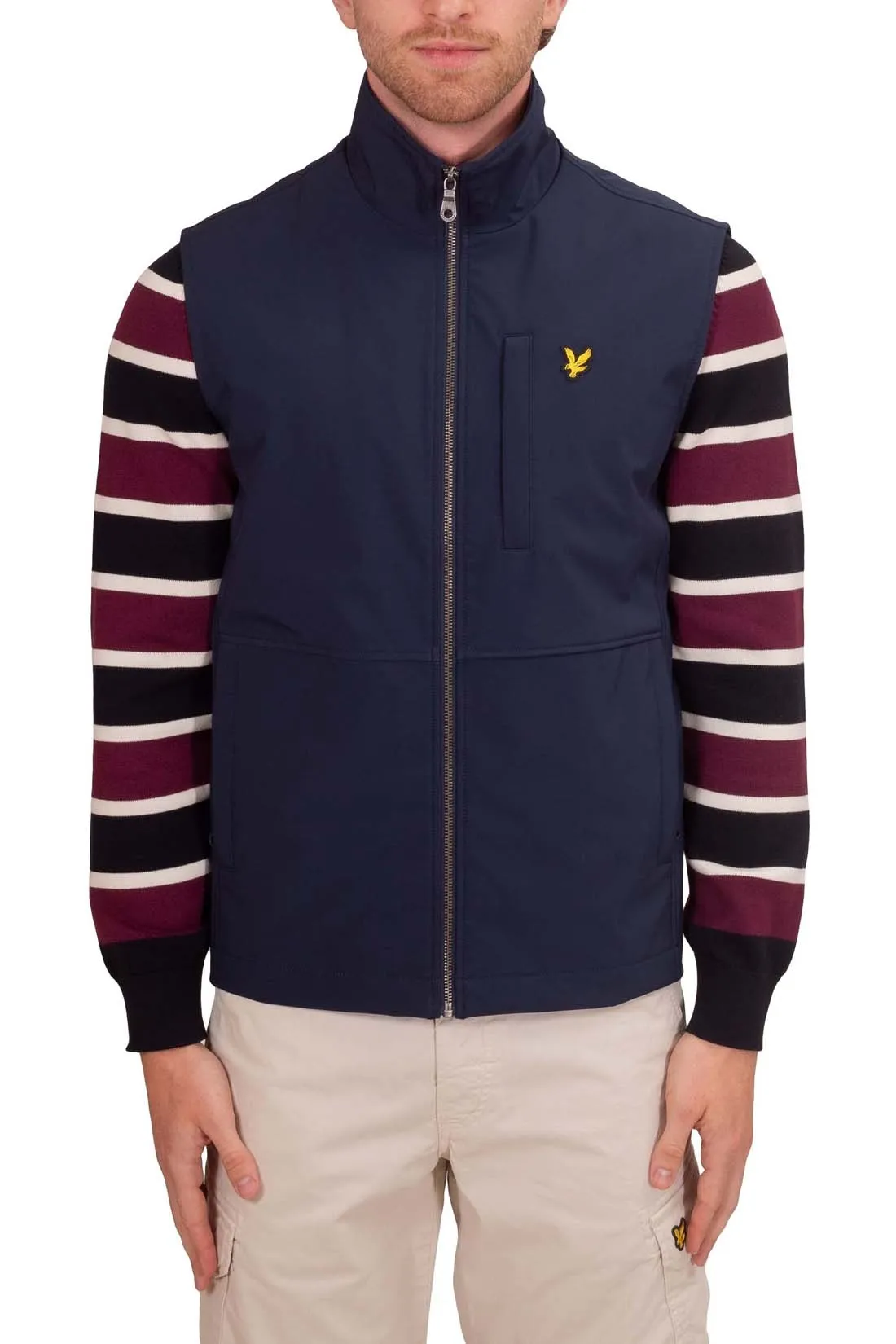LYLE & SCOTT Giubbotto smanicato uomo con tasche a filetto